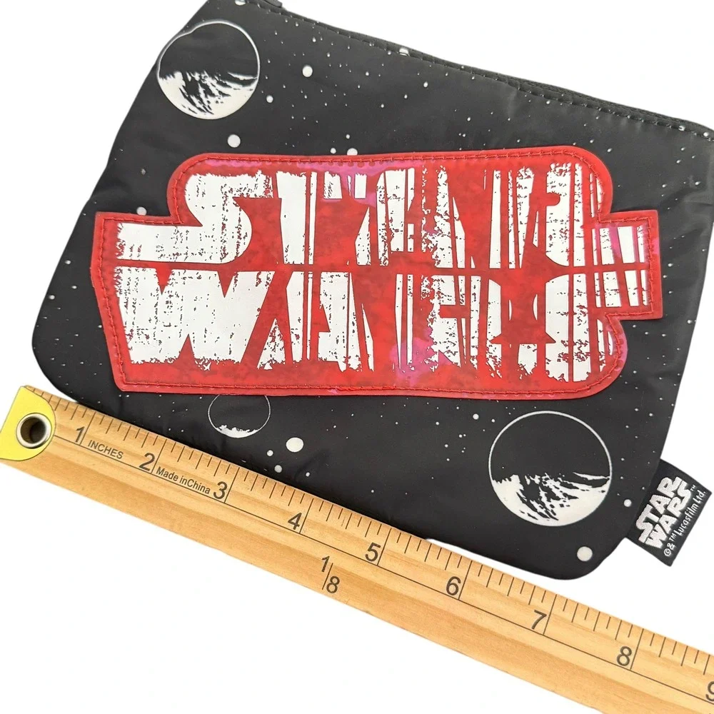 Disney Parks Star Wars Lightspeed‎ Small Wristlet Galactic Planet Black Red